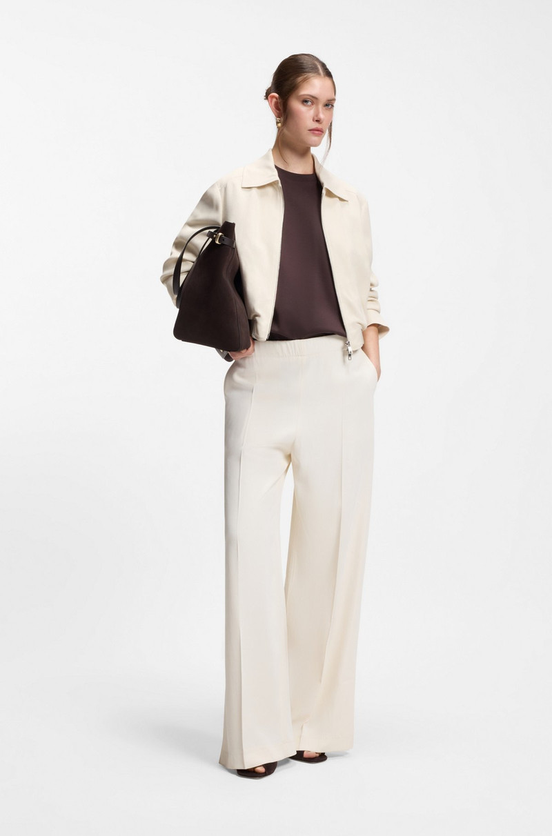 BOSS RELAXED-FIT TROUSERS WITH WIDE LEG outlook