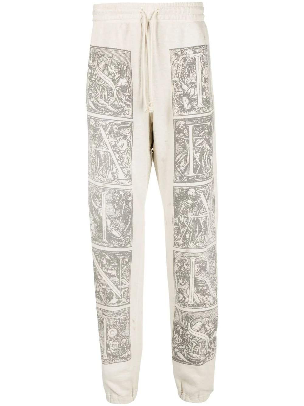 graphic-print cotton track pants - 1
