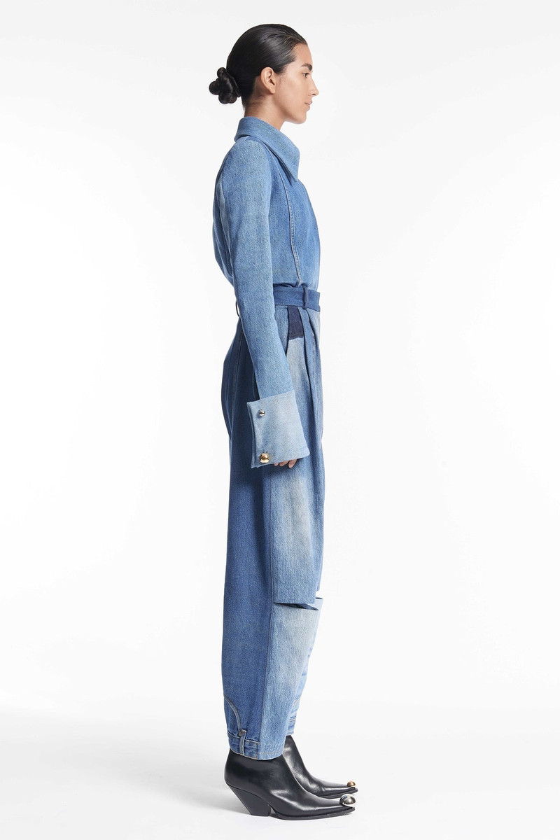 UPCYCLED DENIM FITTED SHIRT BLUE DENIM 3