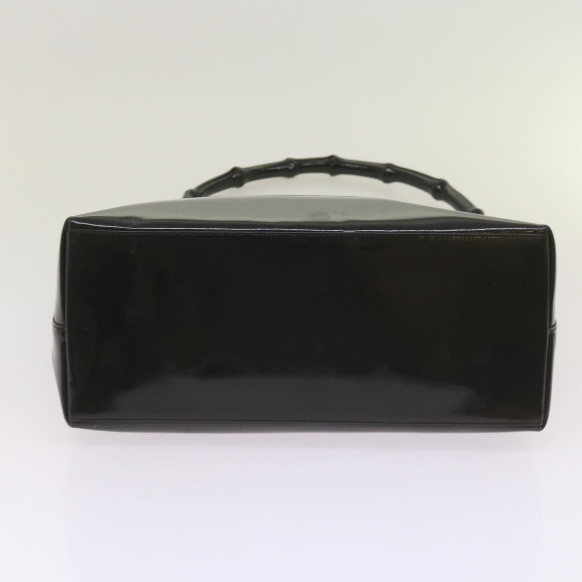 GUCCI Bamboo Hand Bag Leather Black - 9