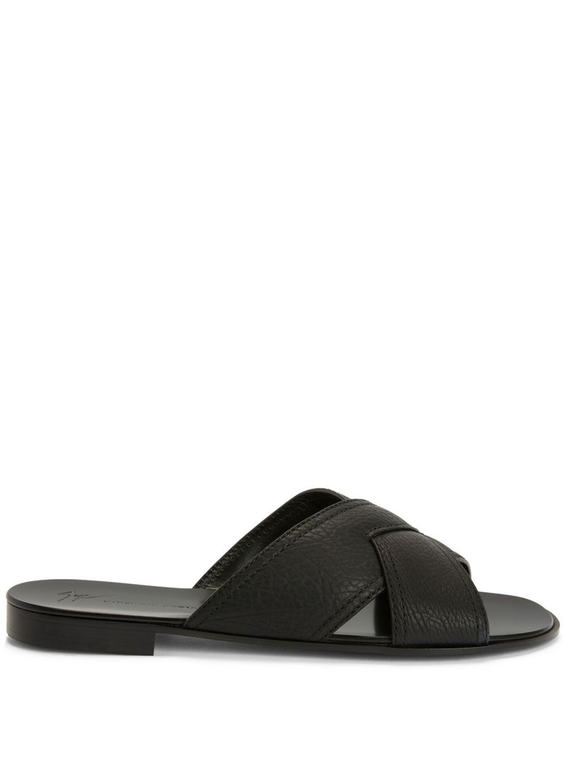 Flavio criss-cross leather sandals 1