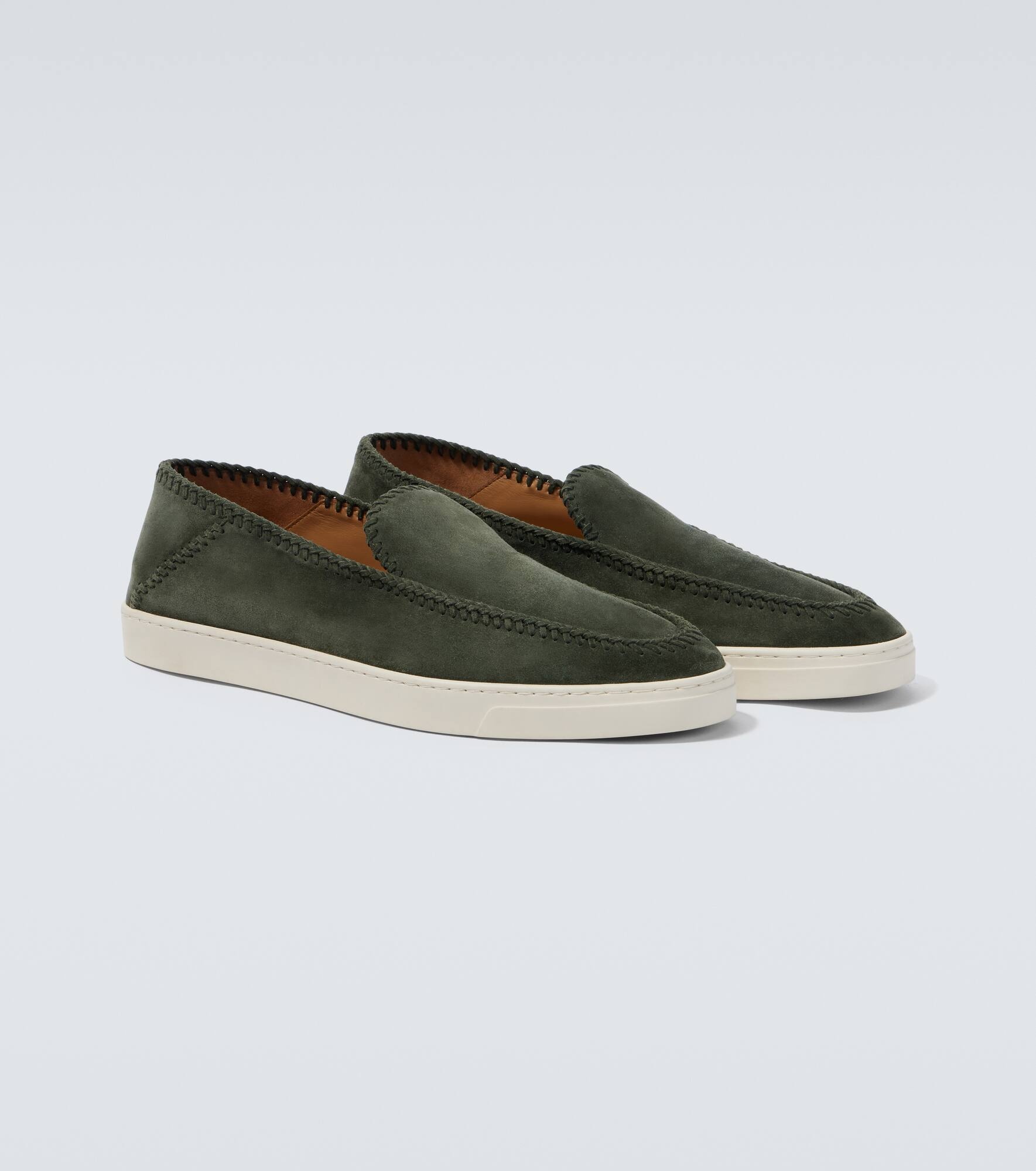 Suede slip-on shoes - 5