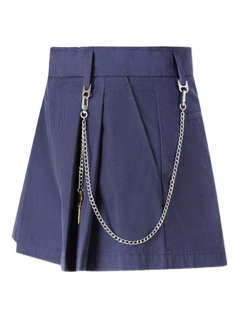 pleated chain-detail skorts 3