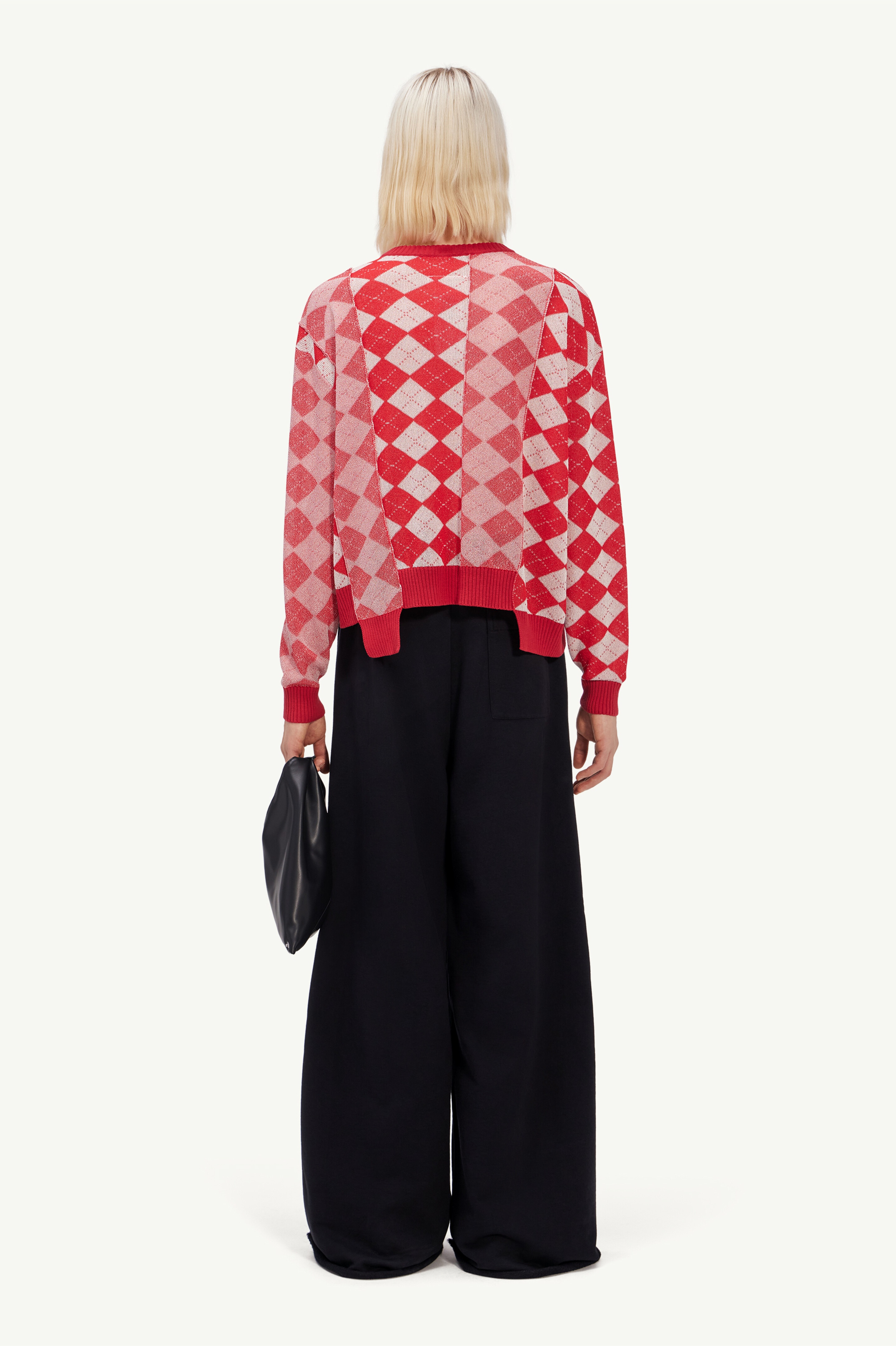 V-neck argyle jumper - 8