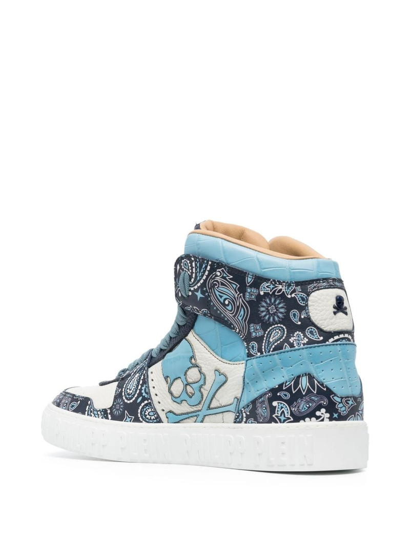paisley-print hi-top sneakers 3