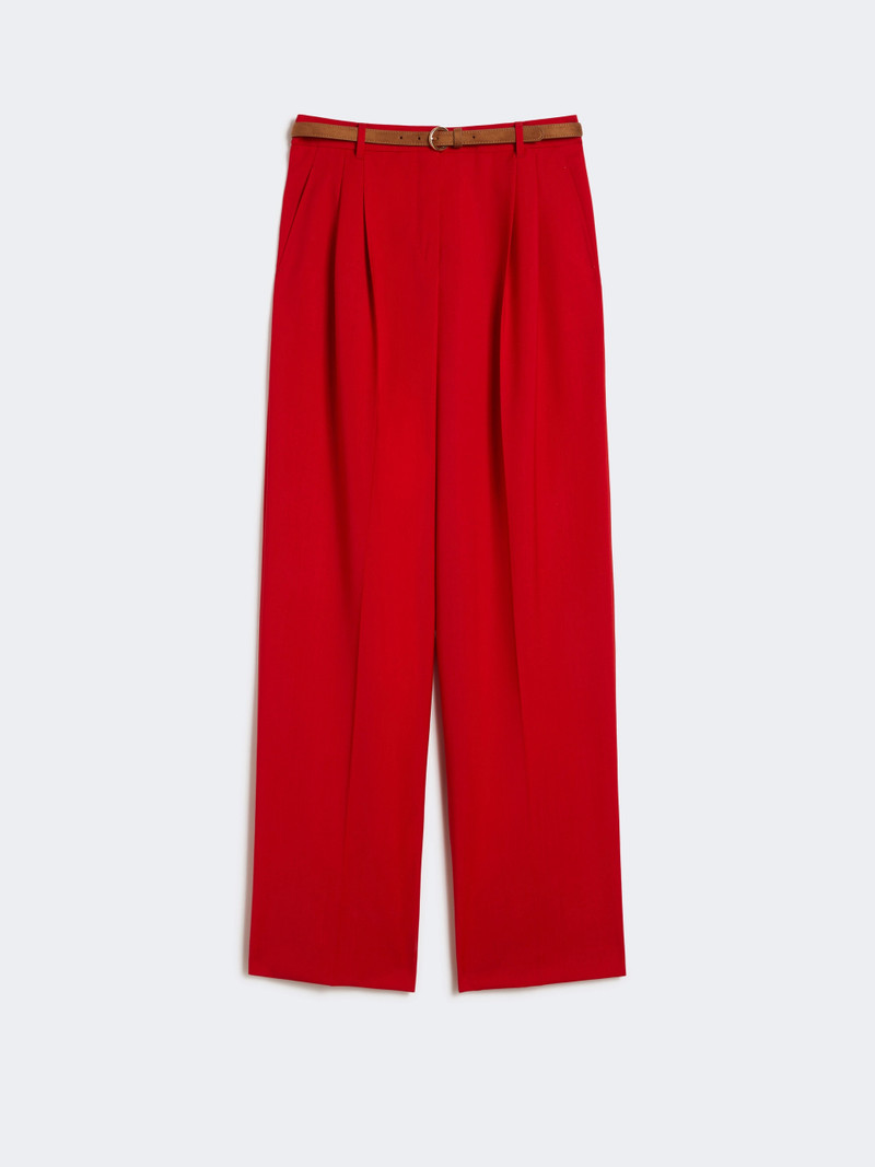 BACIO Flowing wool trousers - RED 1