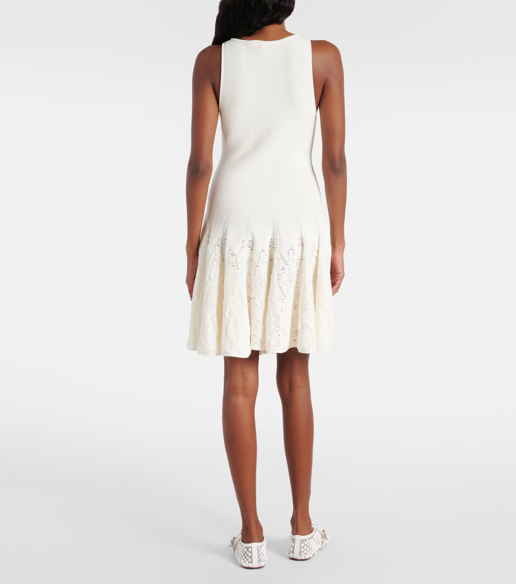 Skater cotton lace minidress - 3