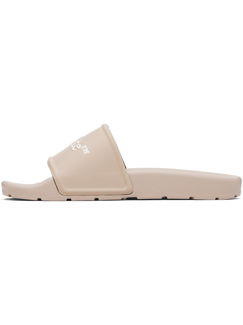 Off-White Beige Bookish Slides outlook