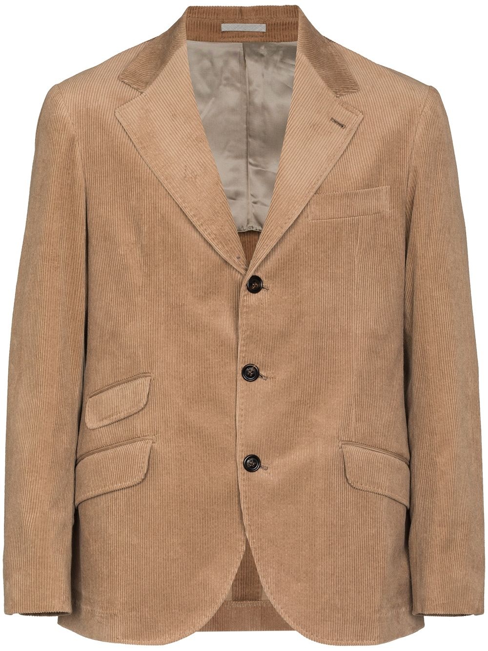 single-breasted corduroy blazer - 1