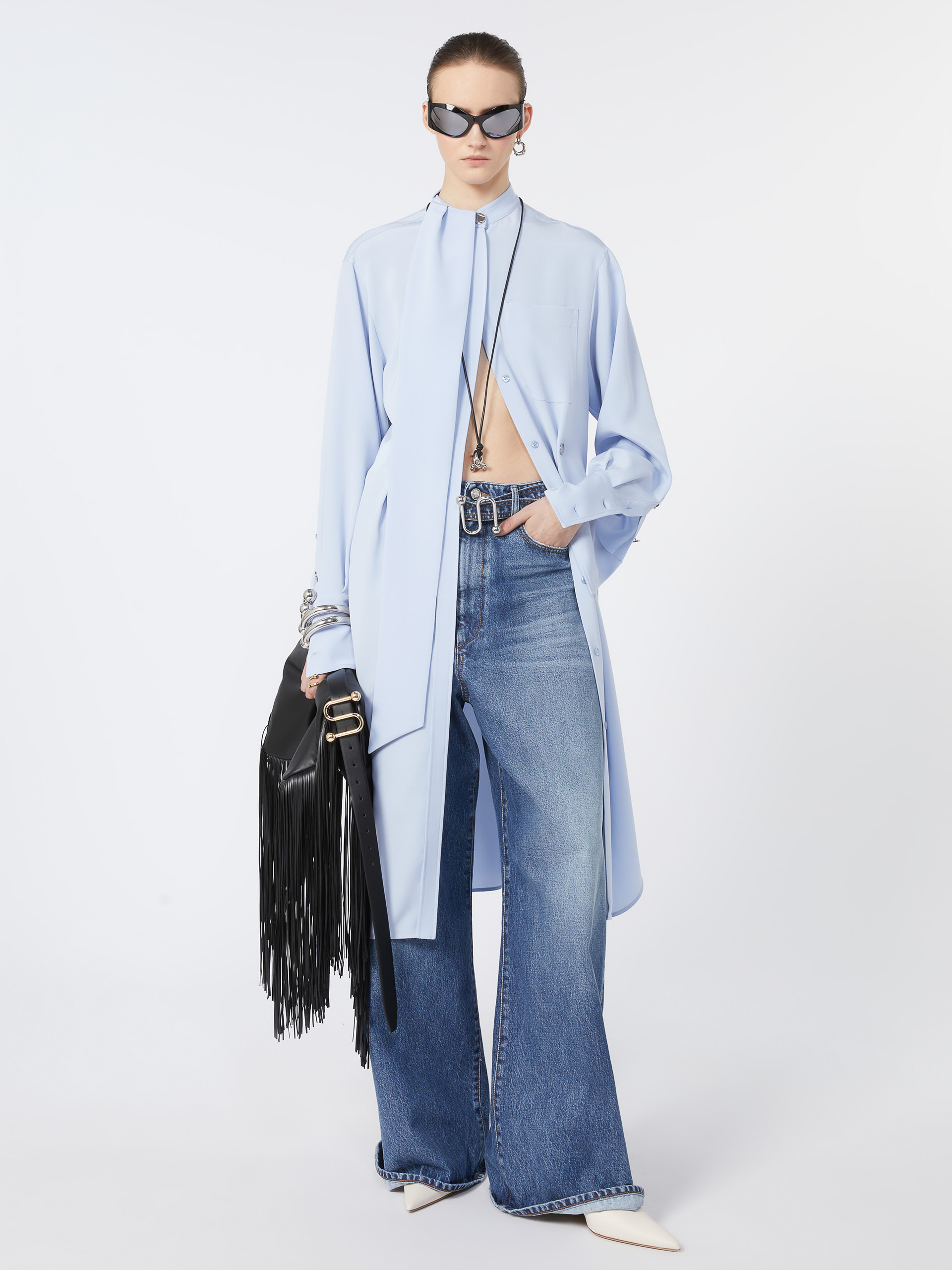 ESOPO Shirt dress with scarf - 2