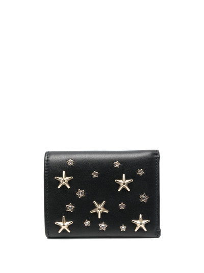 JIMMY CHOO star stud-embellished leather wallet outlook
