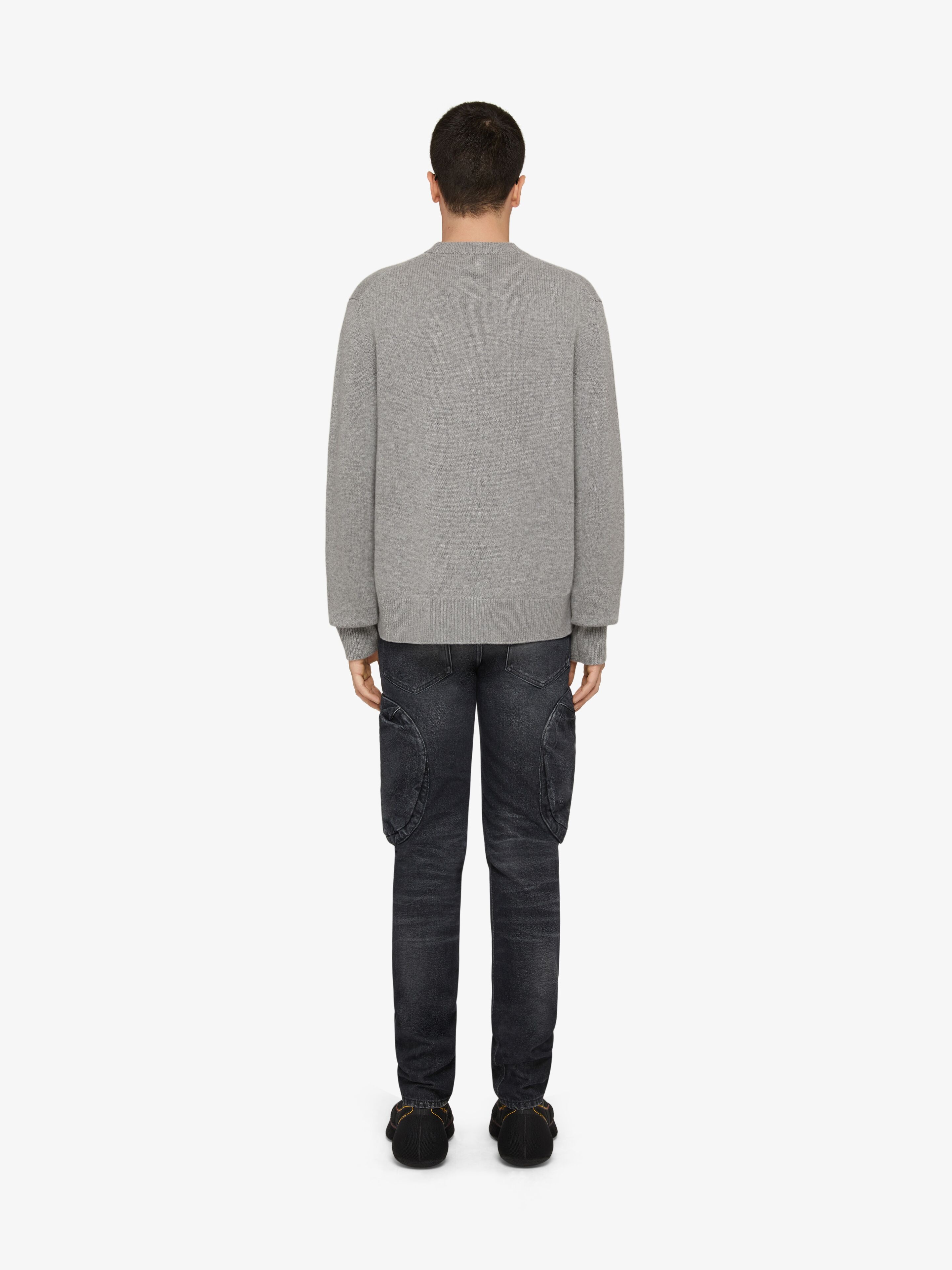 SWEATER IN WOOL AND CASHMERE WITH PATCH - 4