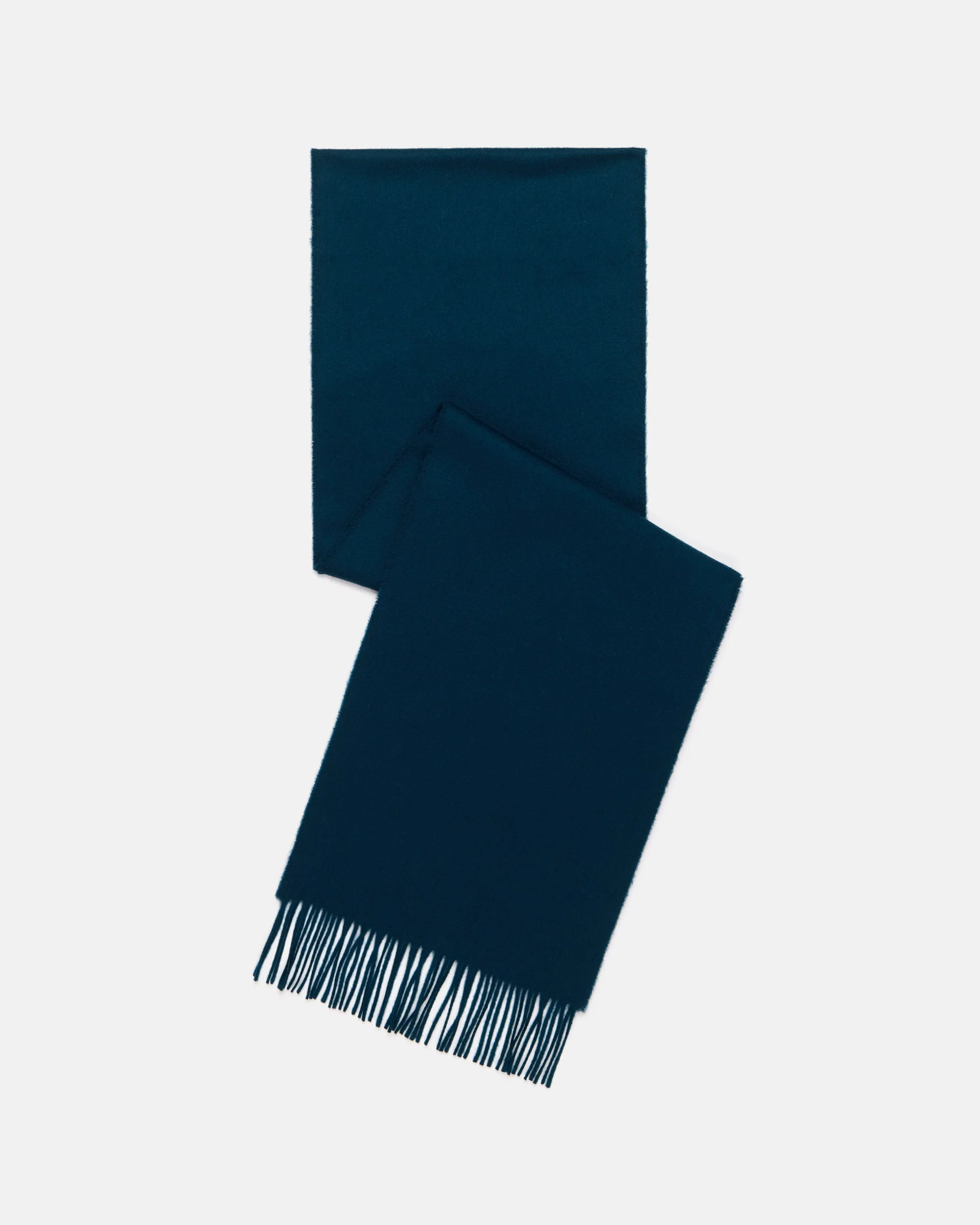 MADE-IN-SCOTLAND GREEN CASHMERE MUFFLER - 1