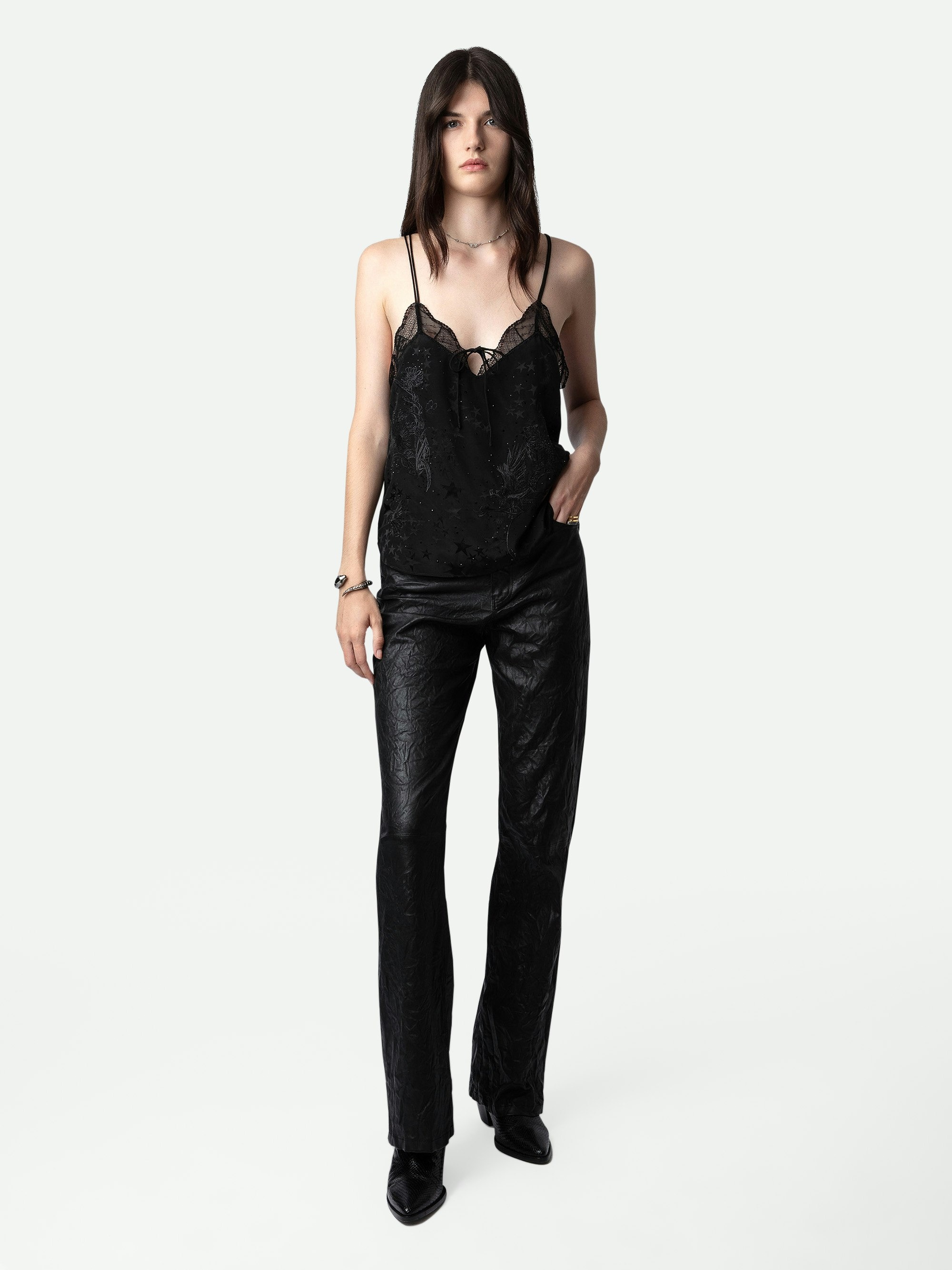 Capela Jacquard Silk Camisole - 2