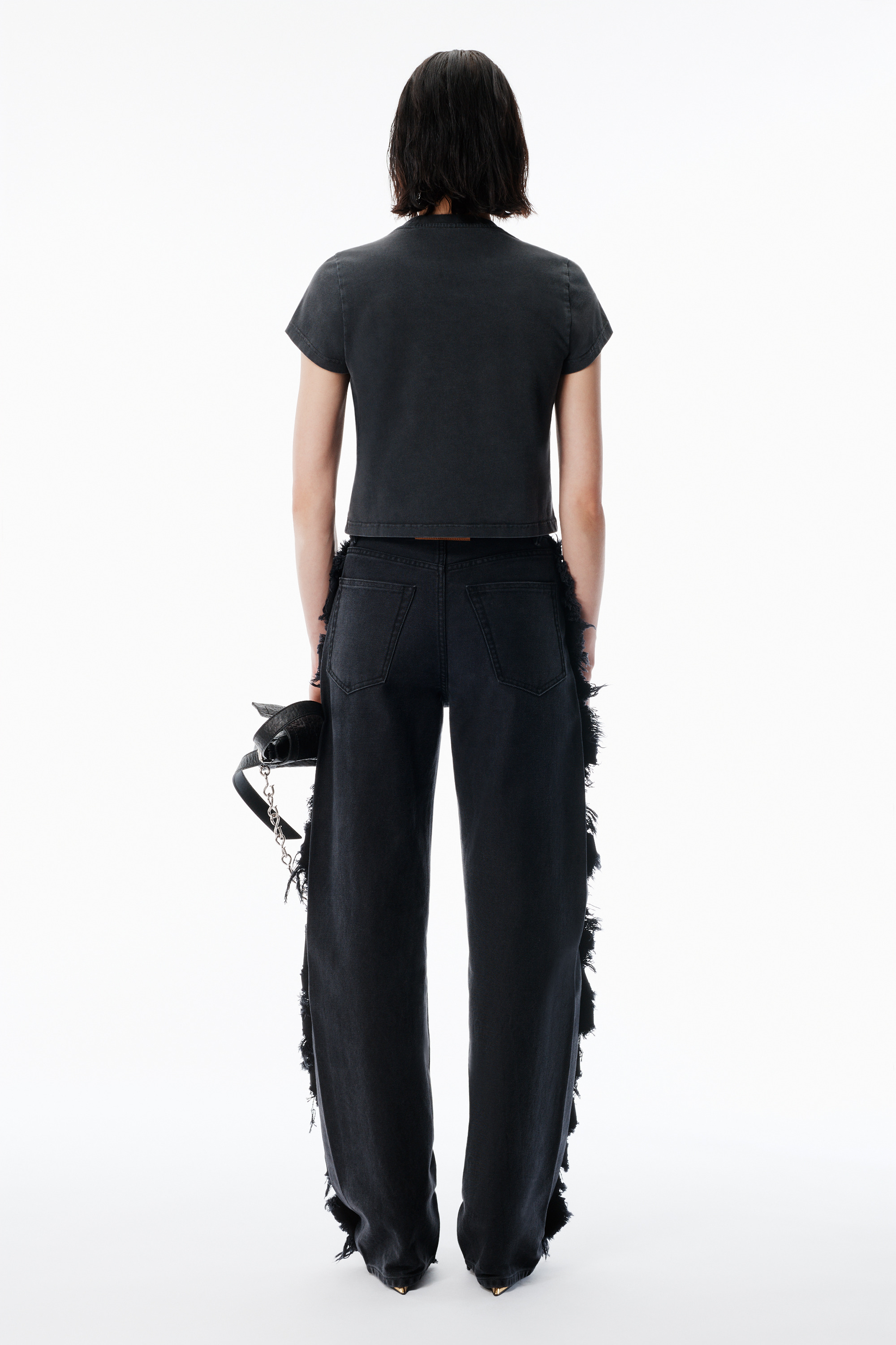 Black Crystal Hotfix Star Jersey Tee - 4