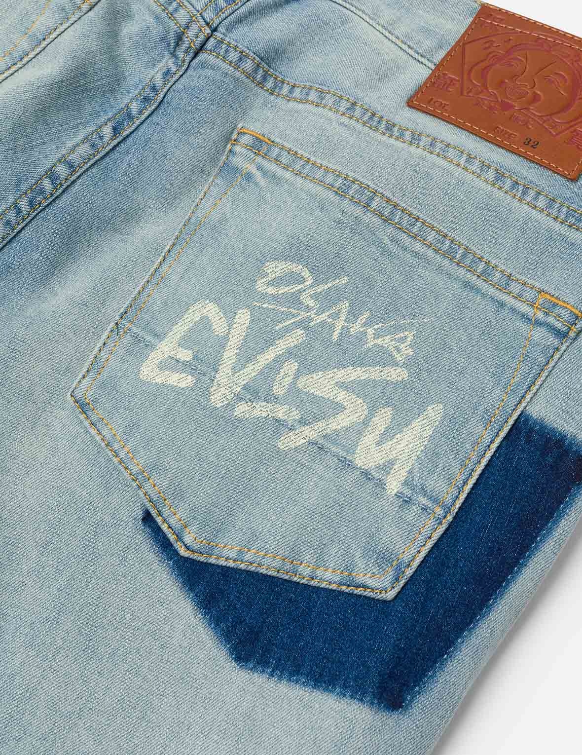 Multi-Pocket with Seagull Print 3D Fit Jeans - 10