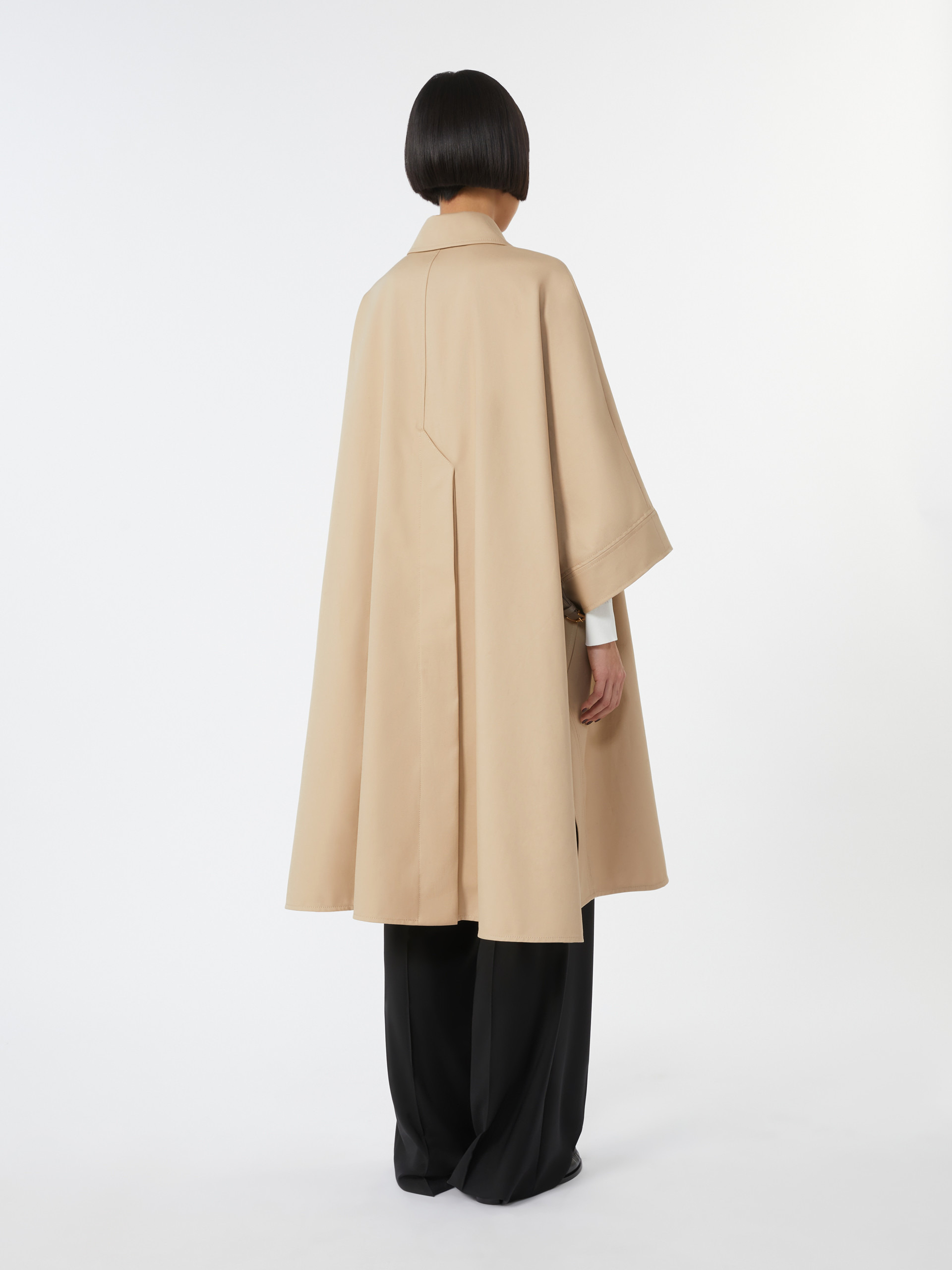PEDALE Long water-repellent cotton cloak - 4