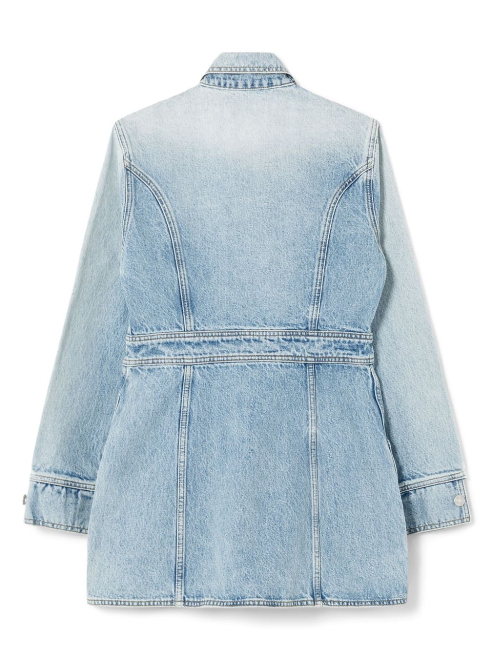 Trucker spread-collar organic cotton denim dress - 2