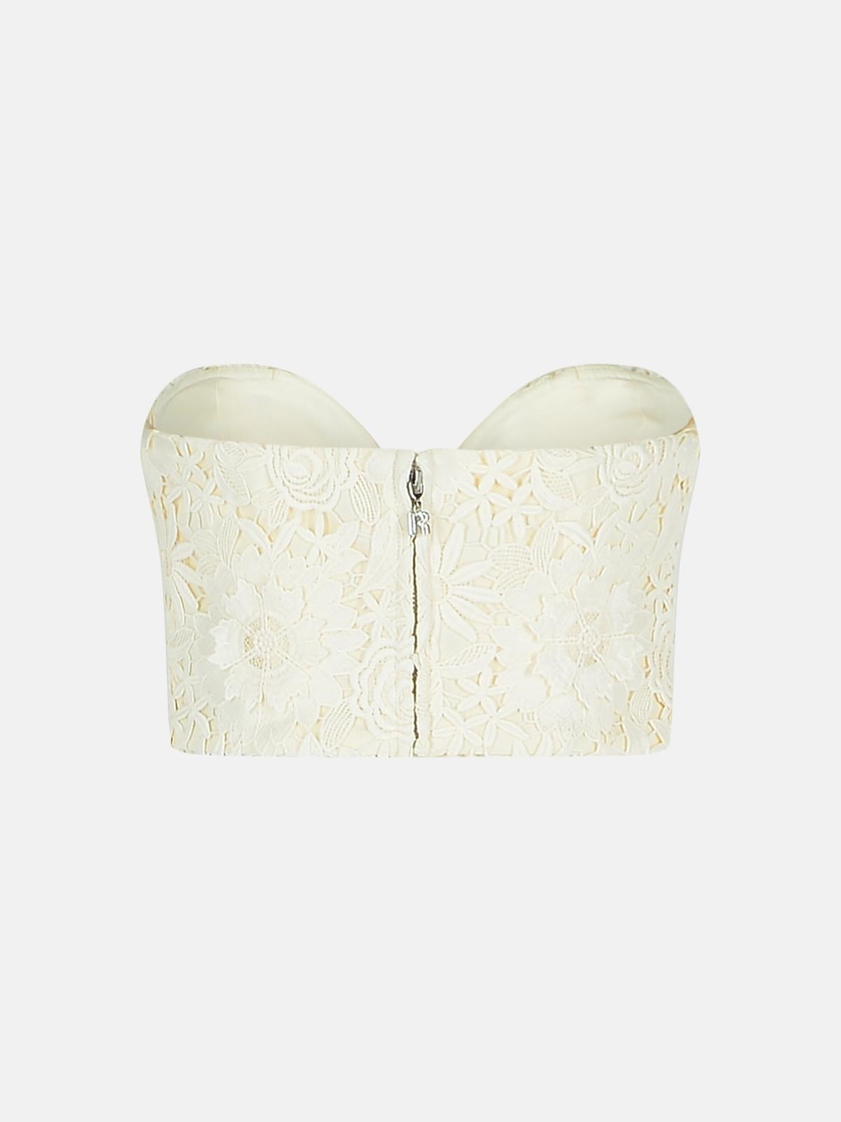 '3D' WHITE POLYESTER CORSET - 3