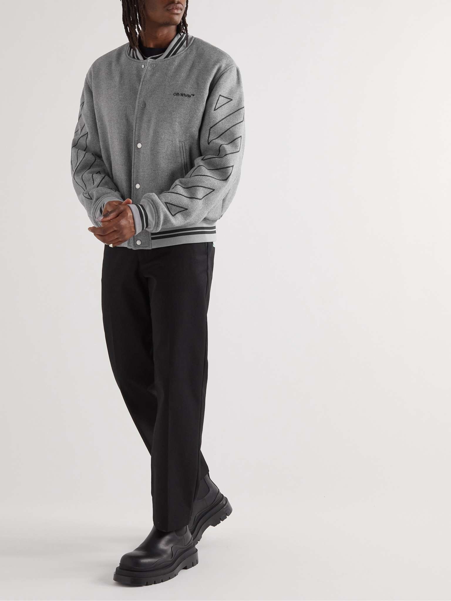 Logo-Embroidered Twill Bomber Jacket - 2