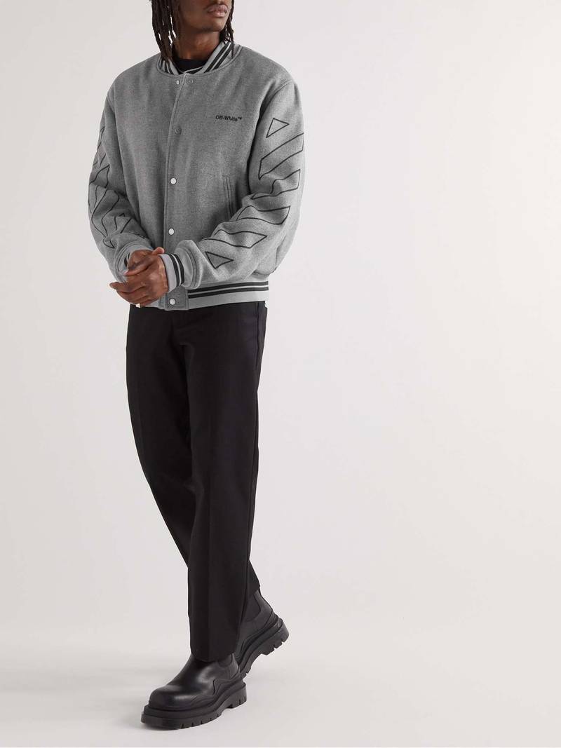 Off-White Logo-Embroidered Twill Bomber Jacket outlook