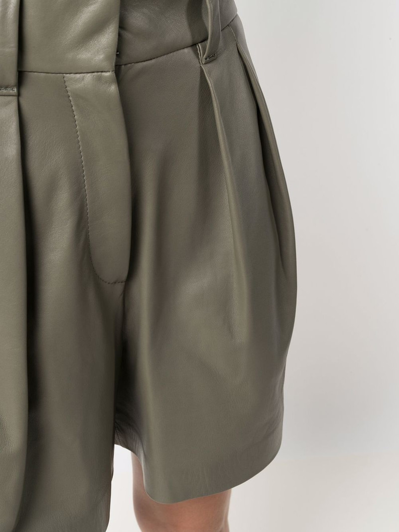 wide-leg leather shorts 5