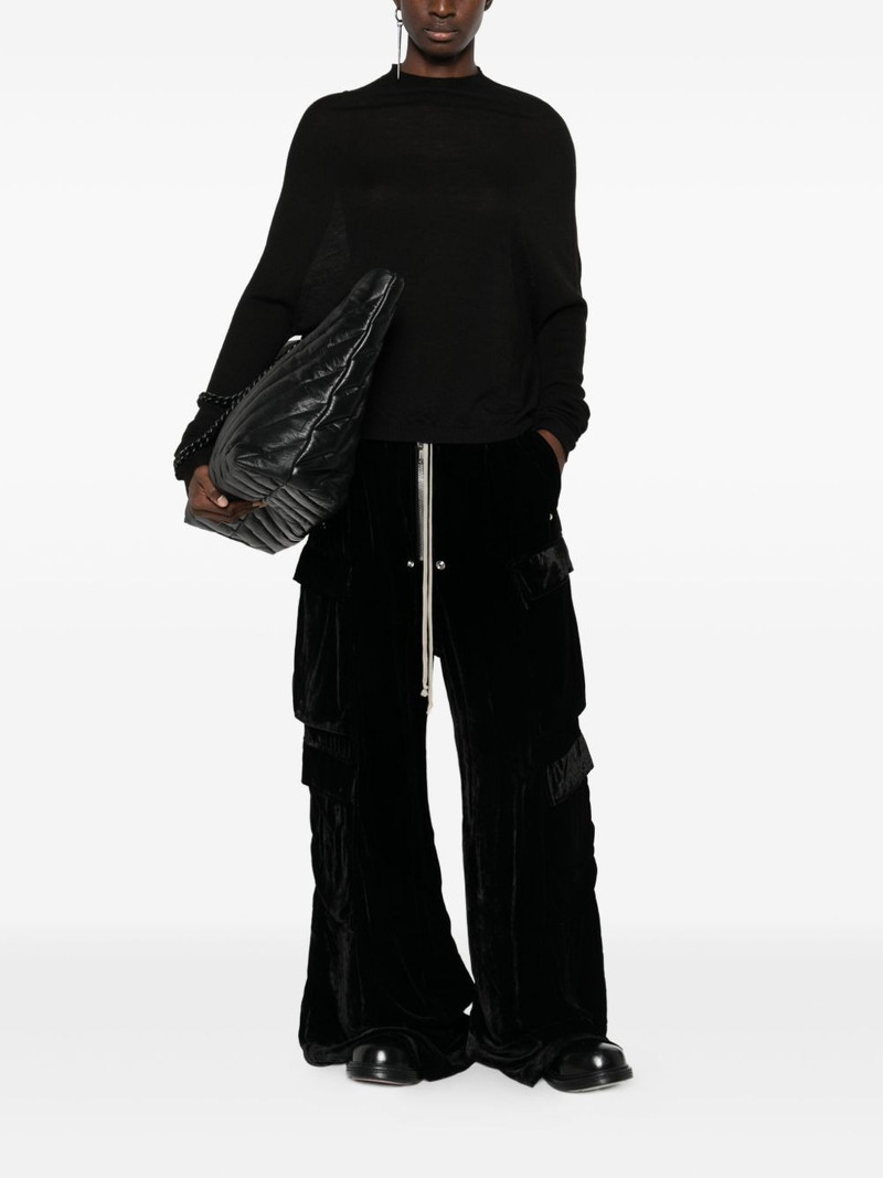 Rick Owens velvet cargo trousers outlook