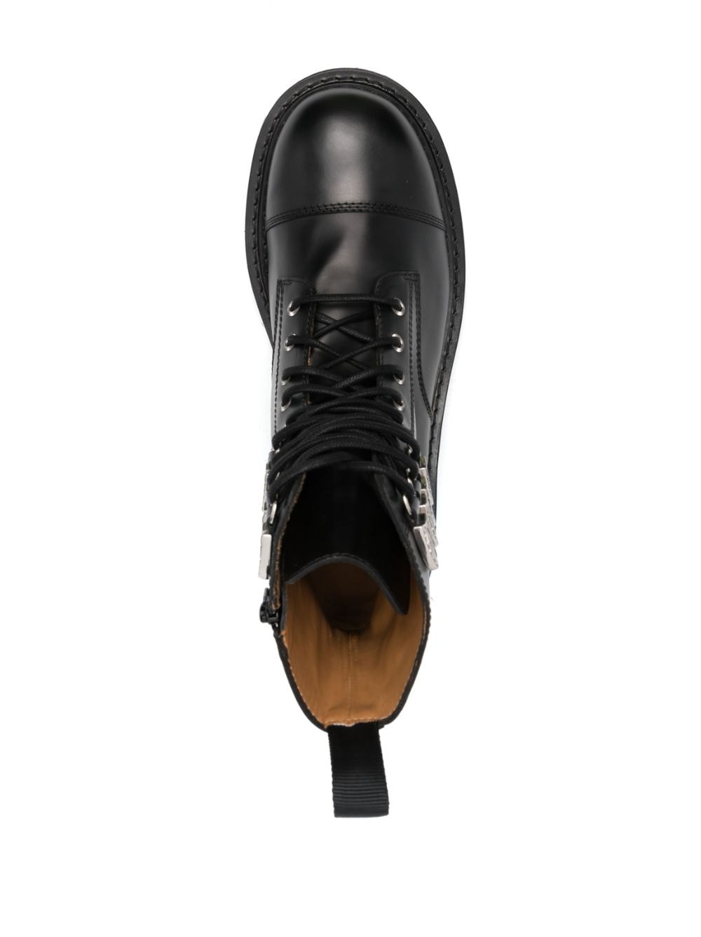lace-up ankle leather boots - 4