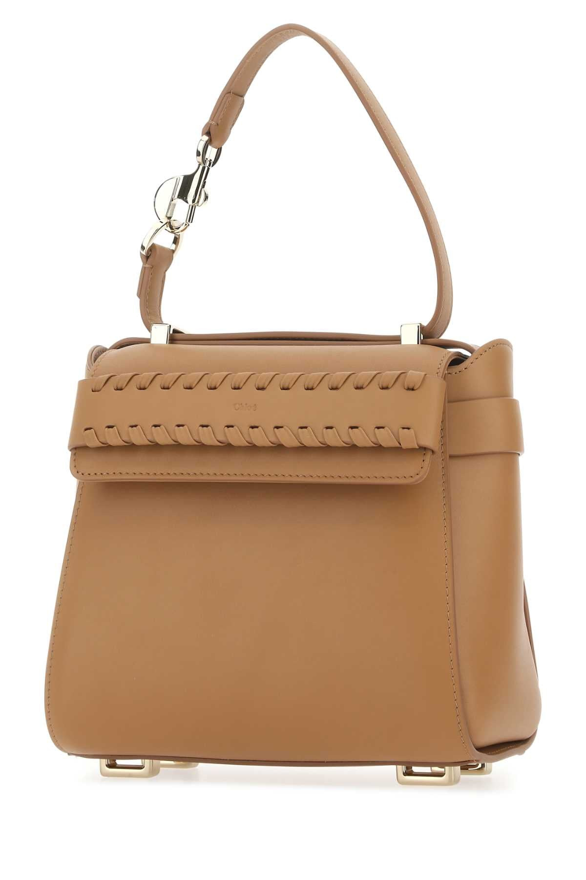 Chloe Women Camel Leather Small Nacha Handbag - 2