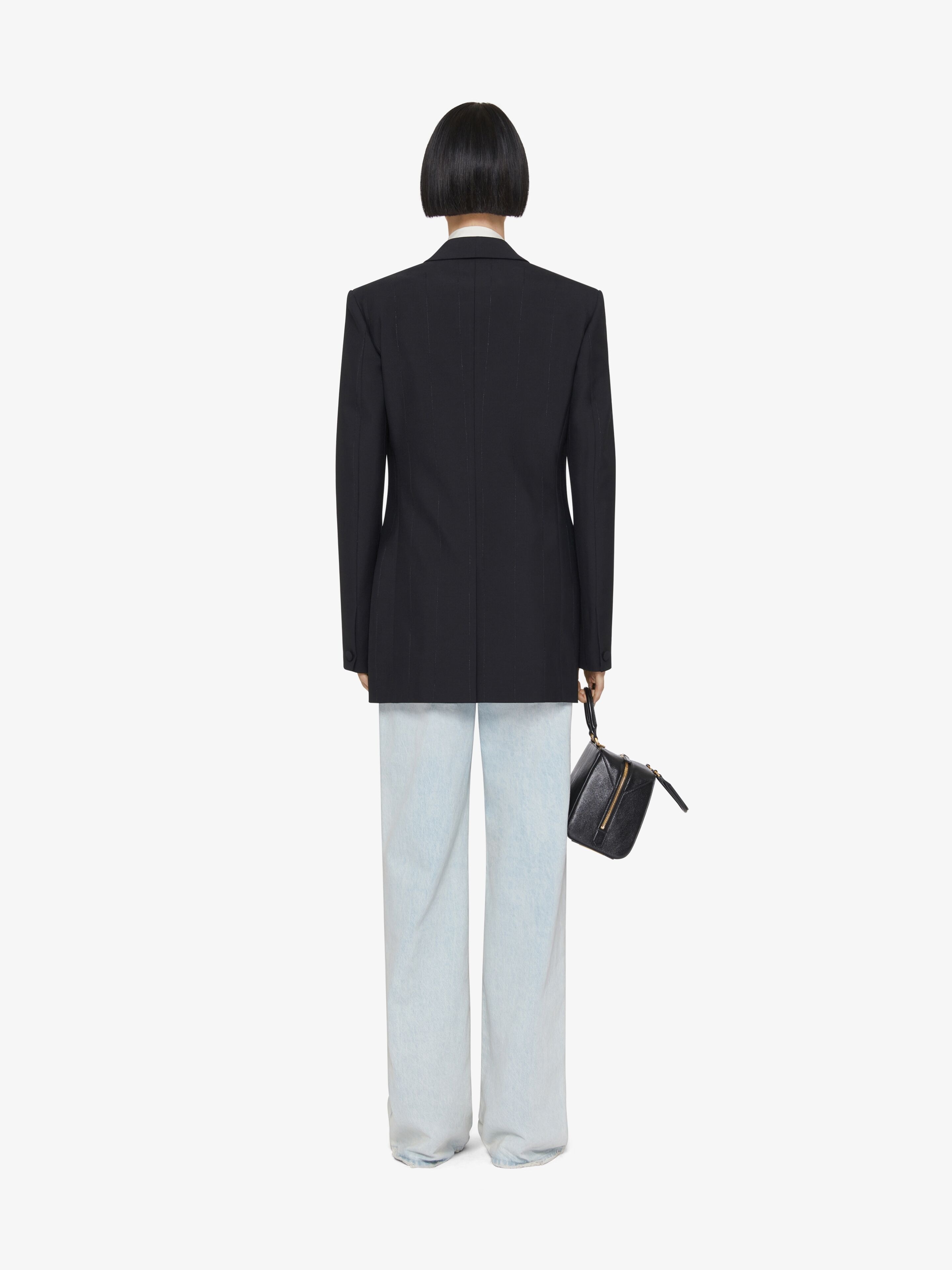 JACKET IN WOOL WITH LUREX STRIPES - 4