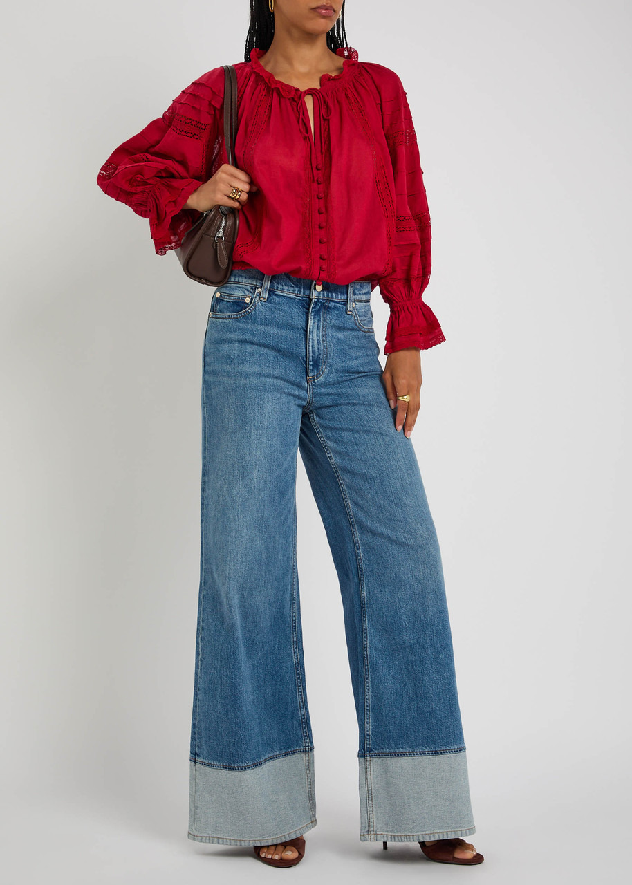 Alice + Olivia Wilson Panelled Wide-leg Jeans - 4