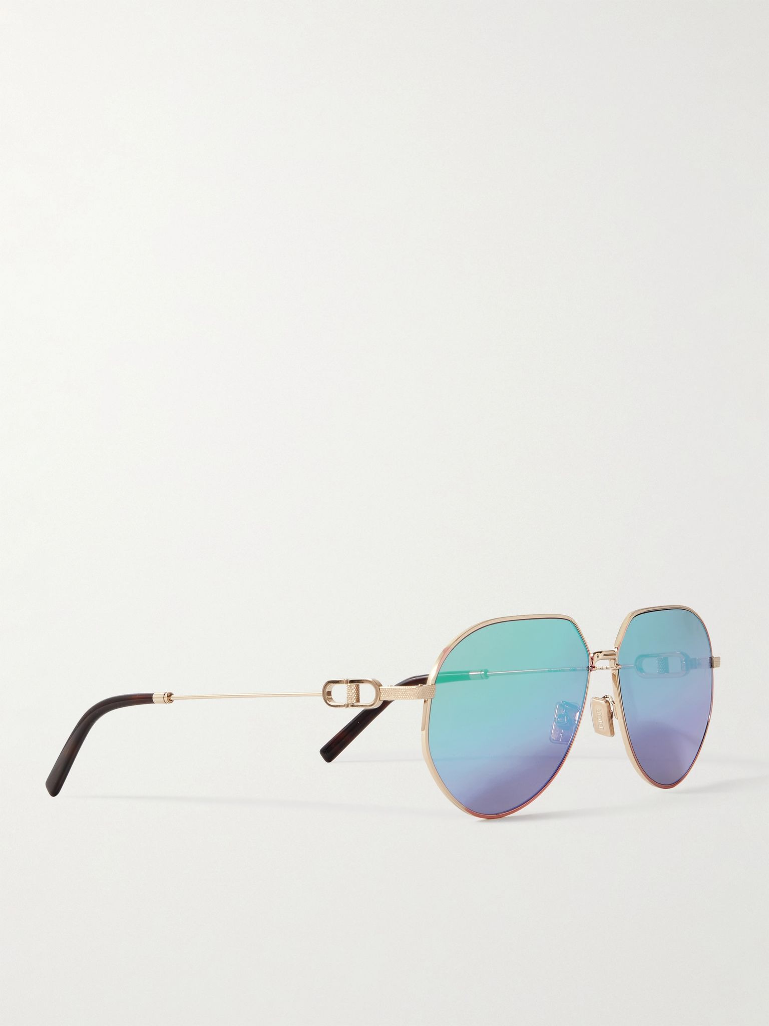 CD Link A1U Round-Frame Gold-Tone Sunglasses Gold - 3
