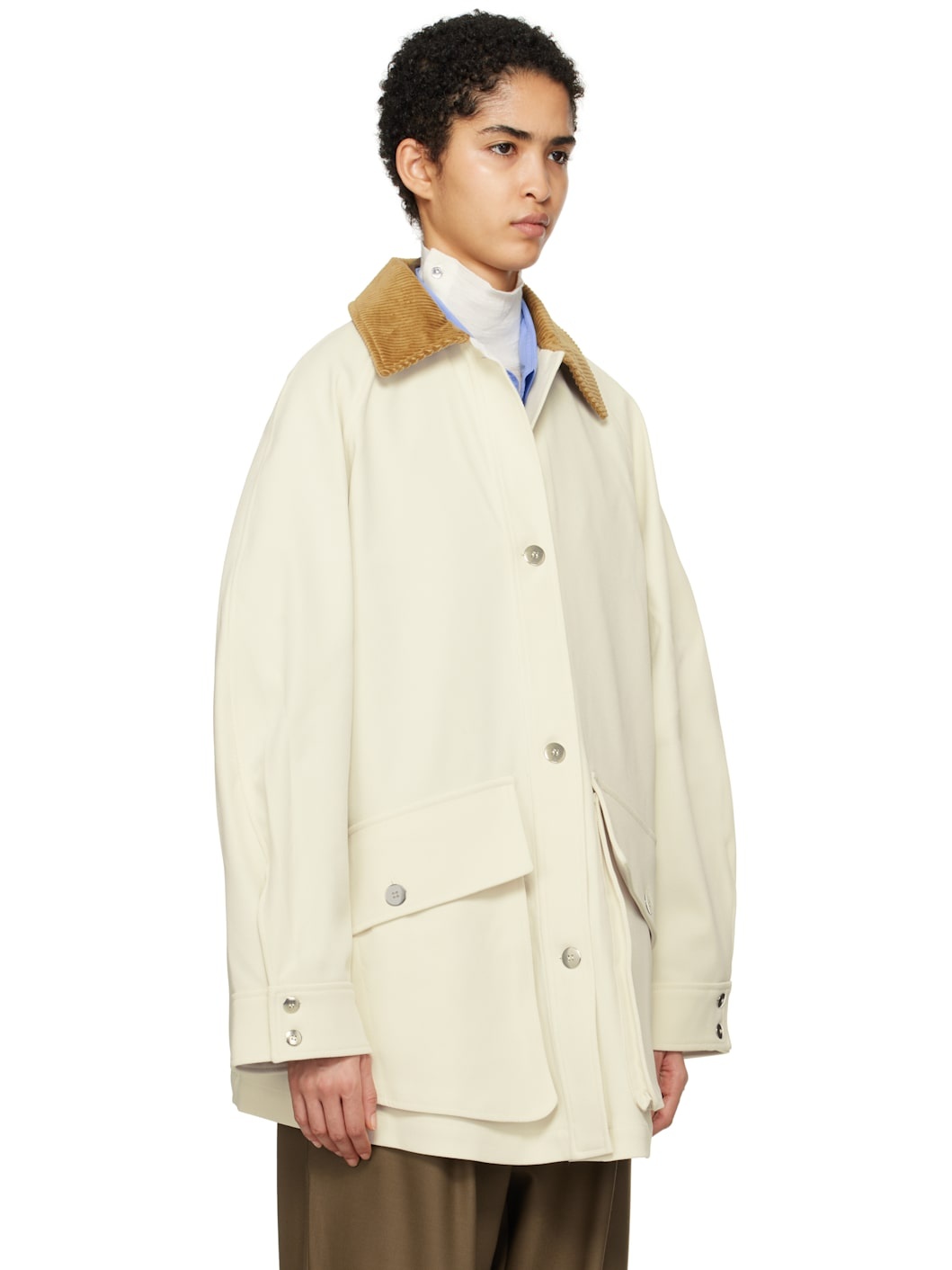 Off-White Short Trench Coat - 2