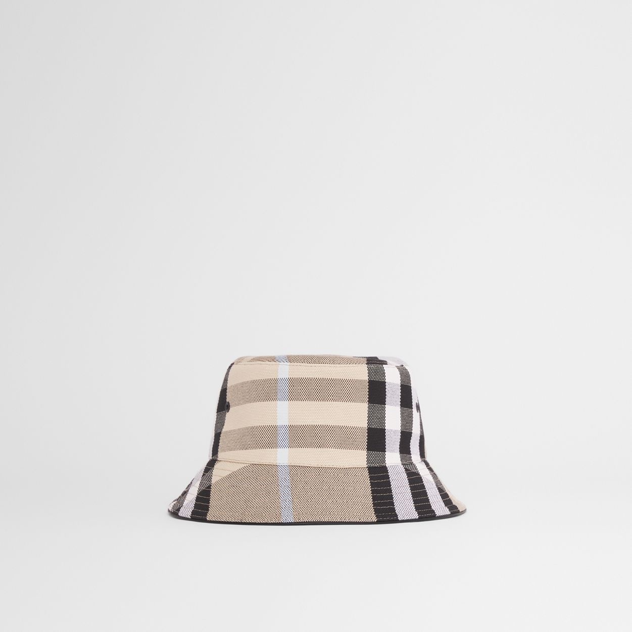 Check Cotton Jacquard Bucket Hat - 7