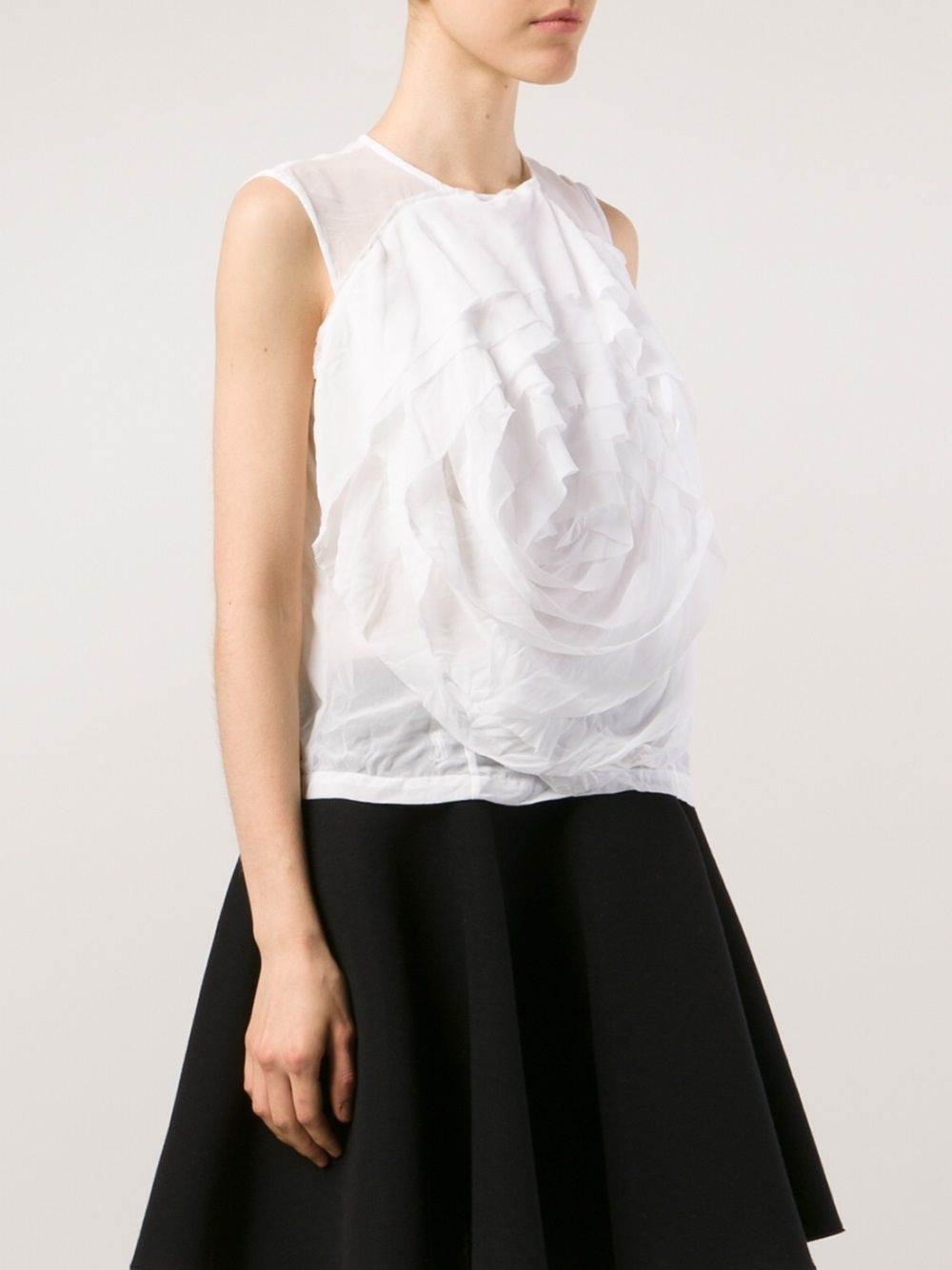 ruffled front top - 4