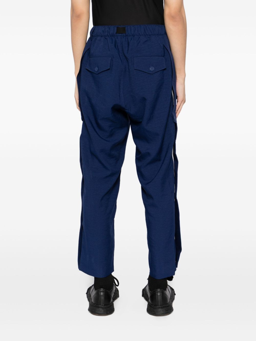 belted straight-leg trousers - 4
