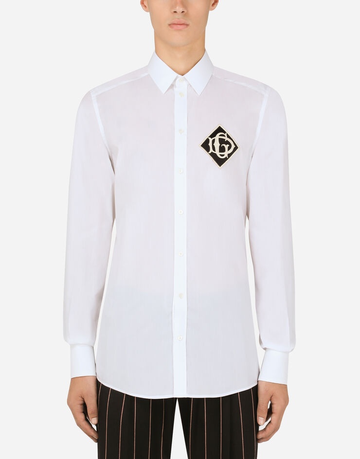 Cotton gold-fit shirt with DG logo - 1