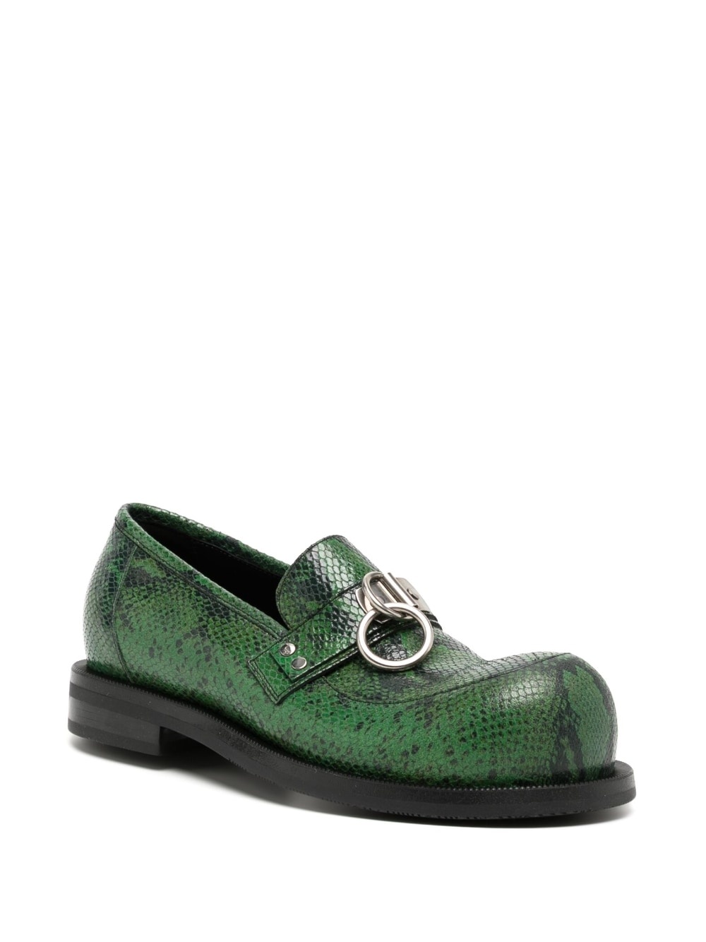 bulb-toe ring loafers - 2