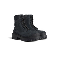 BALENCIAGA Men's Combat Strike 20mm Boot in Black | REVERSIBLE
