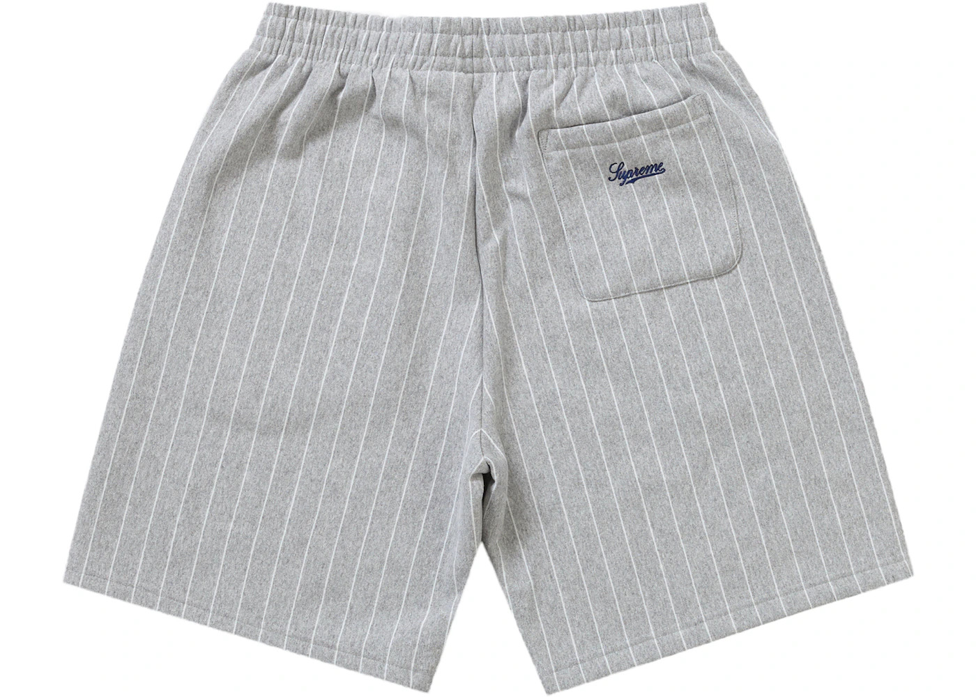 Supreme Pinstripe Sweatshort Heather Grey - 2