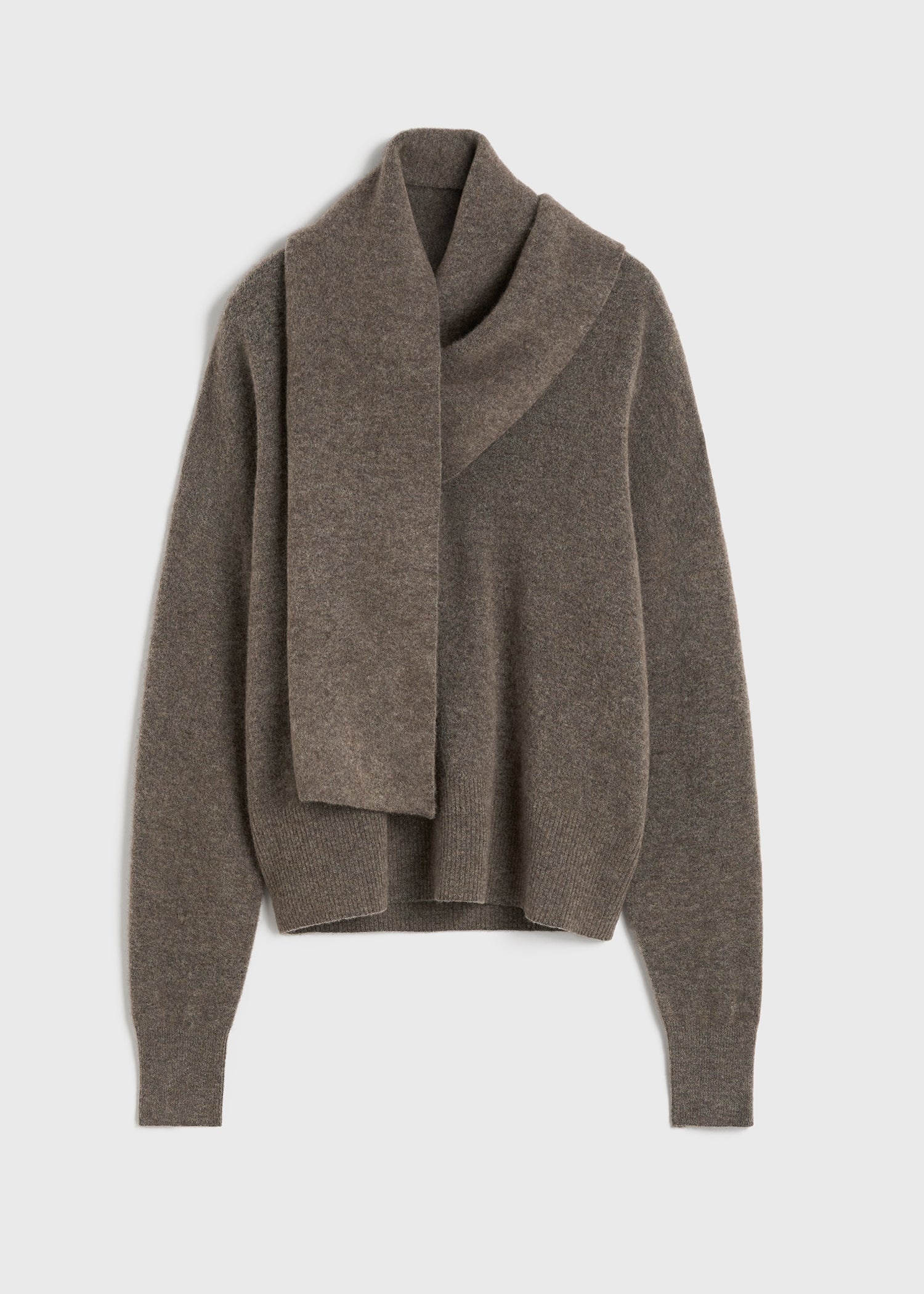 Draped-scarf knit truffle - 1