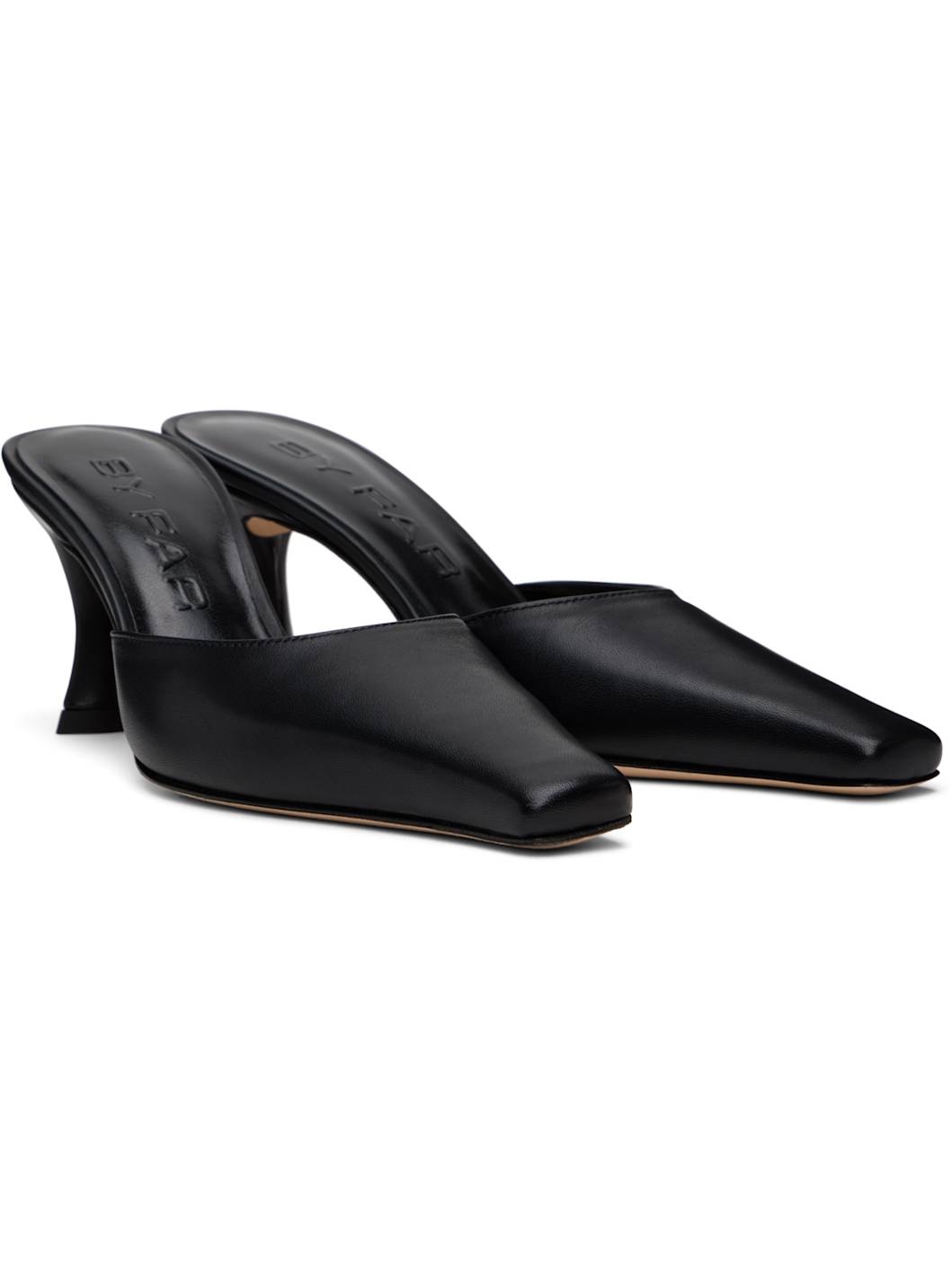 Black Selene Mules - 4