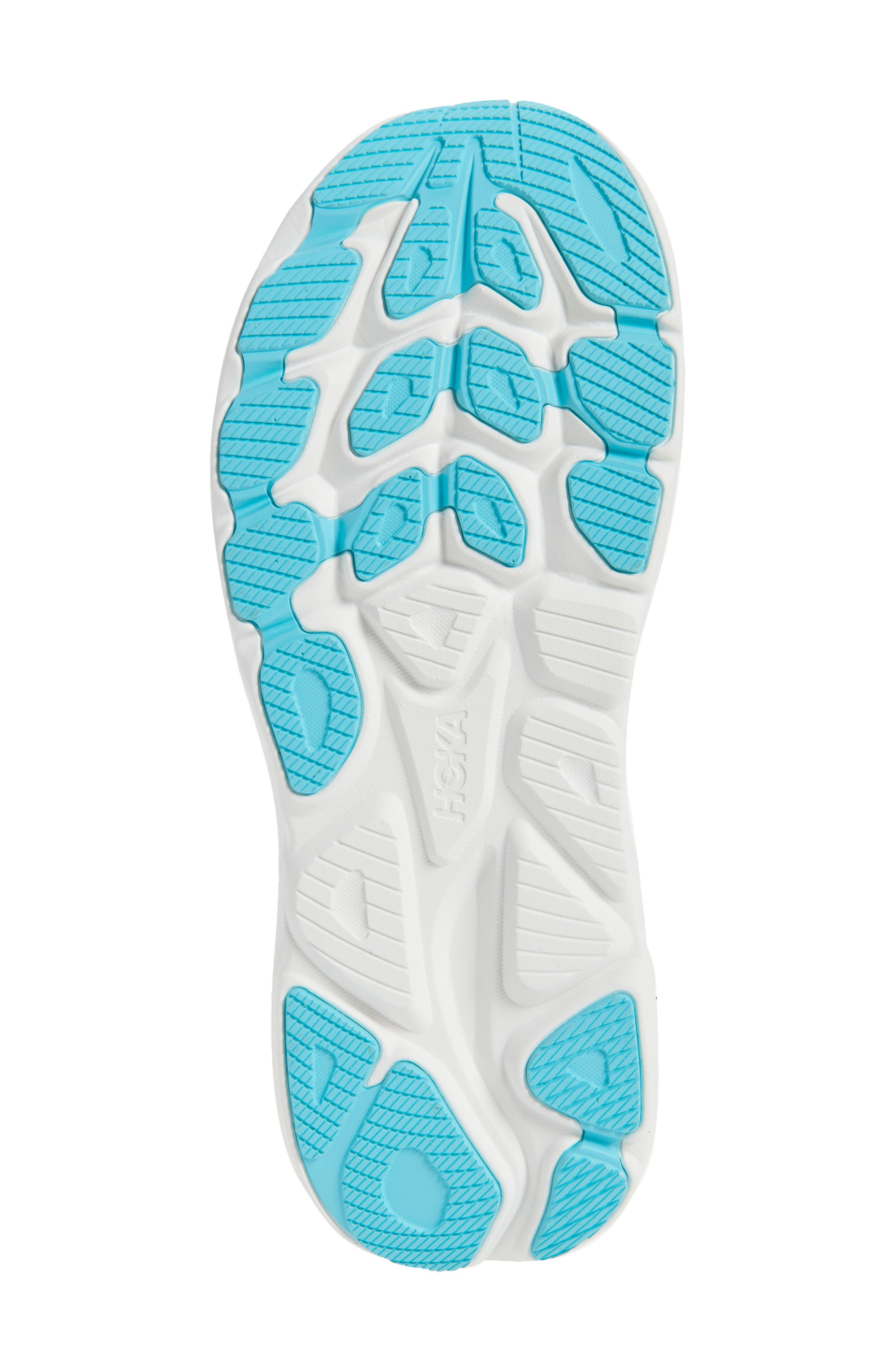HOKA Clifton 10 Running Shoe in White /Skyward Blue at Nordstrom - 6