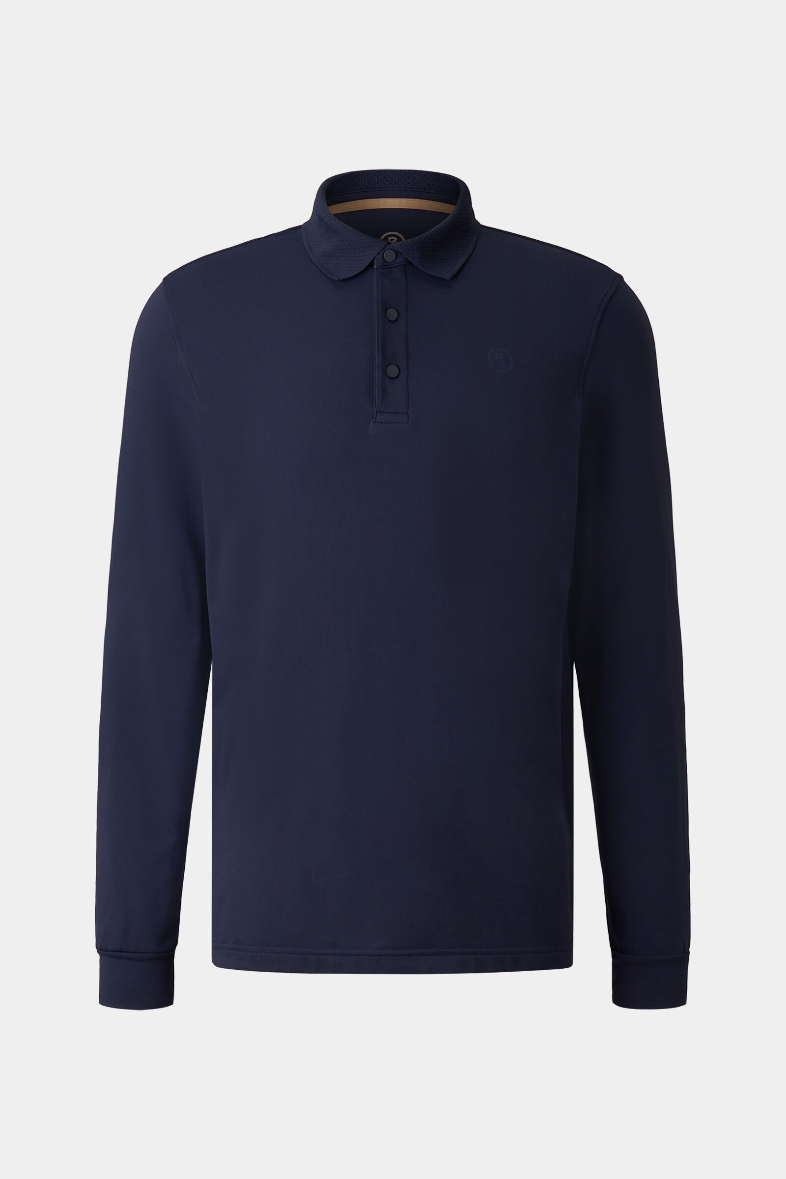 Gustavo Functional longsleeve polo shirt in Navy blue - 4