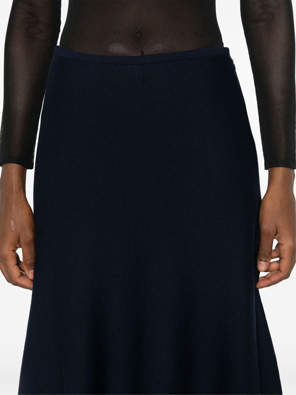 peplum-hem knitted skirt - 5
