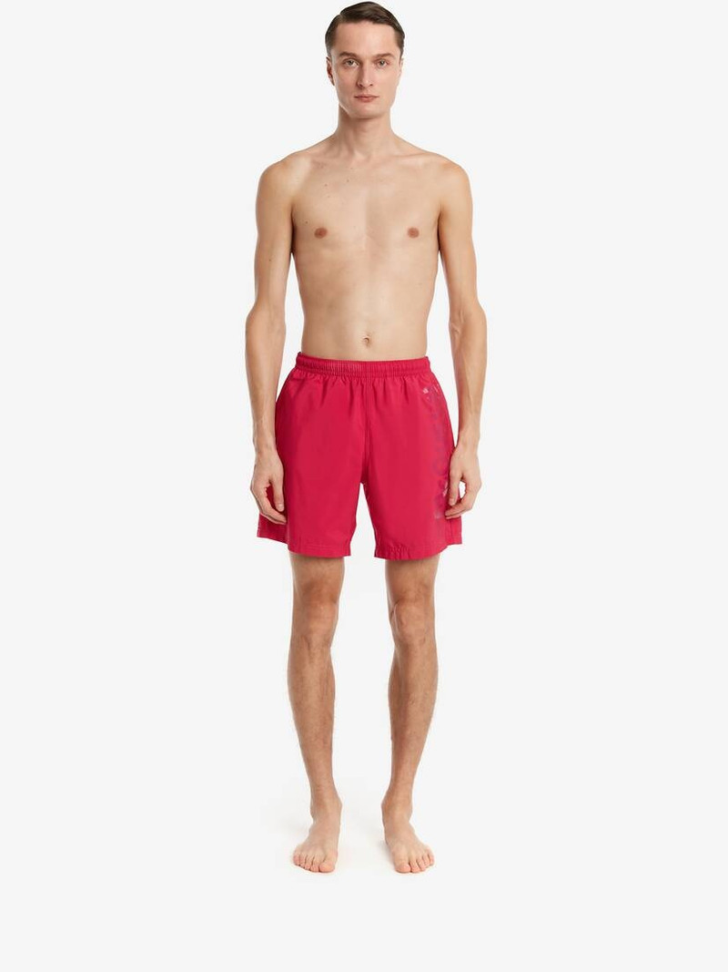 Alexander McQueen Mcqueen Graffiti Swim Shorts in Fuxia/pink outlook
