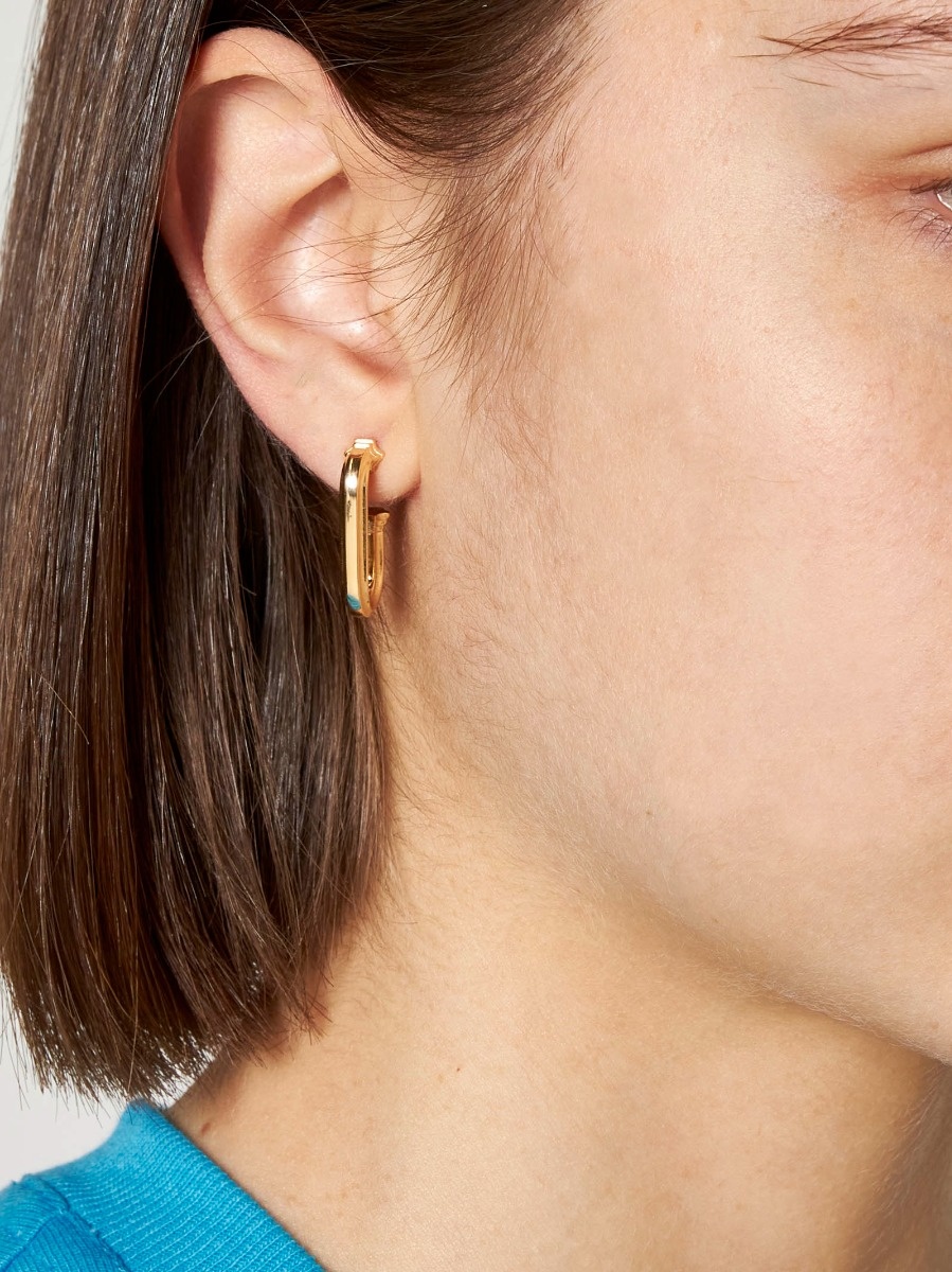 ピアス BOTTEGA VENETA SS23 PILLAR HOOP EARRINGS (731898_VAHU48822) Bottega Veneta Pillar hoop earrings | danielloboutique