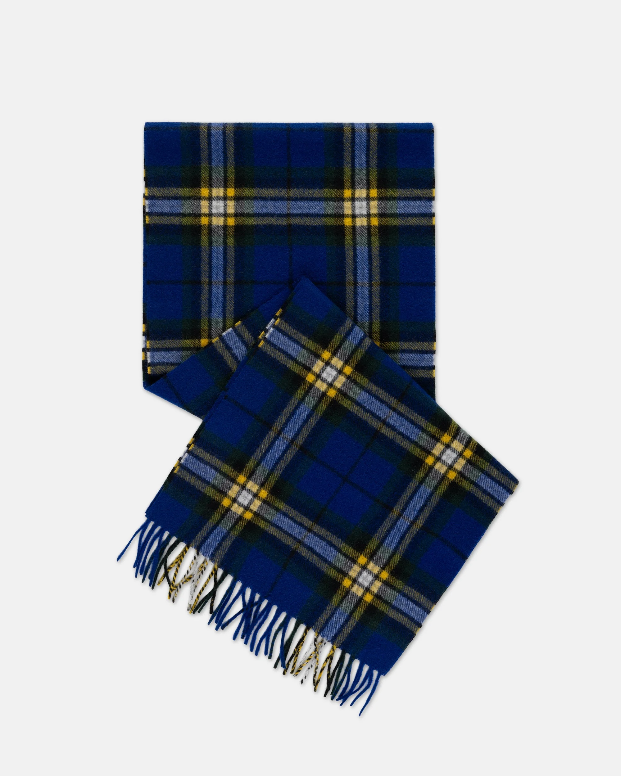 MADE-IN-ENGLAND HELMSLEY PLAID CASHMERE MUFFLER - 1