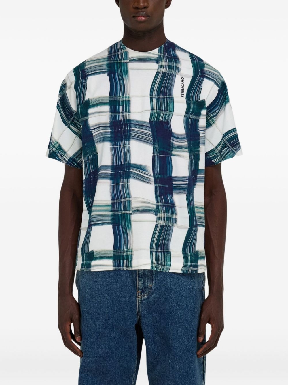 tartan-check T-shirt - 3