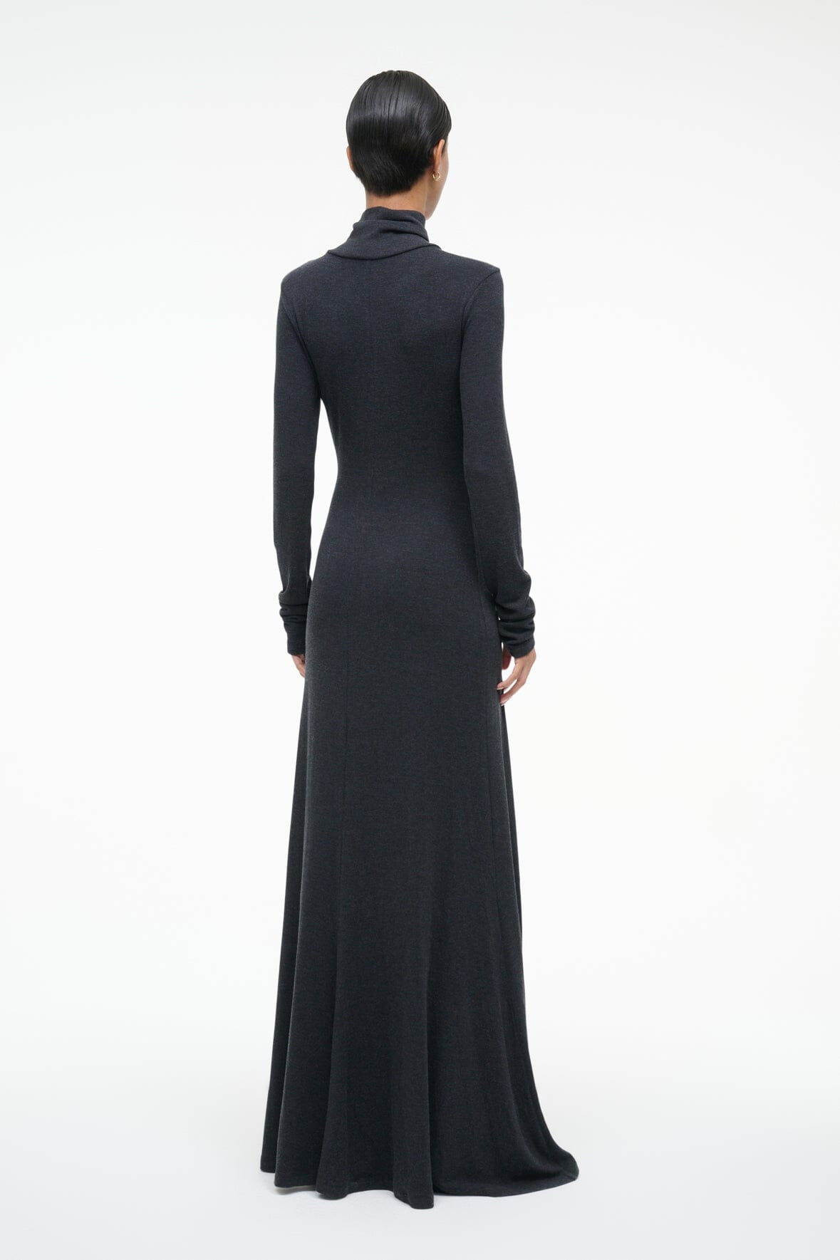 STAUD VANYA DRESS CHARCOAL - 5